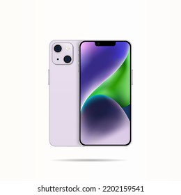 Smartphone. Front and back view illustration. 