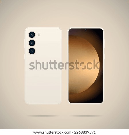 Smartphone. Front and back view illustration. 