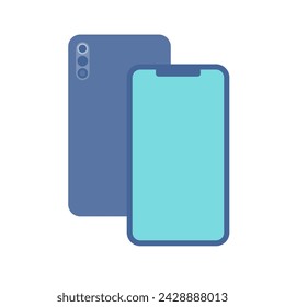 Smartphone front and back.Vector art that is easy to edit.
