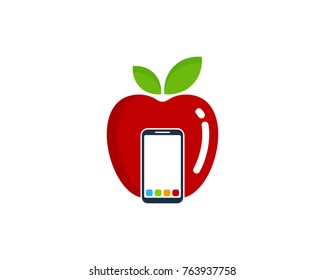 Smartphone Fruit Icon Logo Design Element