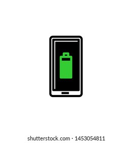 Smartphone full battery icon template - vector