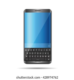 Smartphone with full keyboard vector
