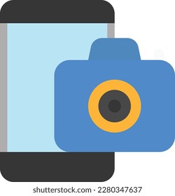 smartphone function camera vector flat illustration
