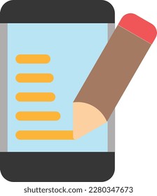 smartphone function note vector flat illustration