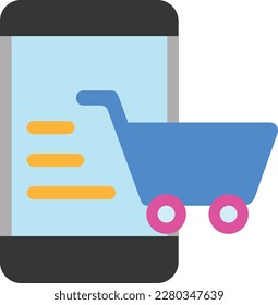 smartphone function online shop vector flat illustration