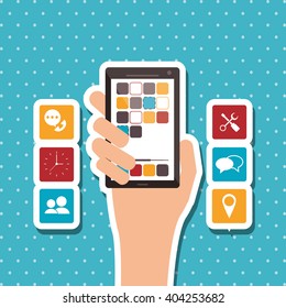 smartphone gadget design, vector illustration