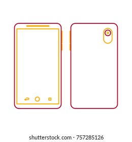smartphone gadget didigtal front and back view design