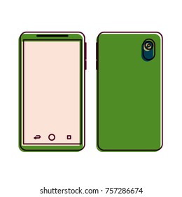 smartphone gadget didigtal front and back view design
