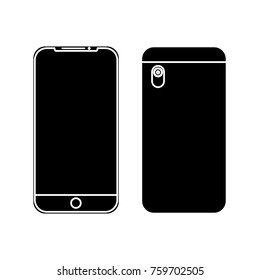 smartphone gadget didigtal front and back view design