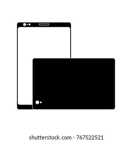 smartphone gadget digital front and back view design