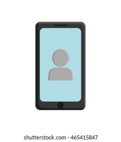 smartphone gadget display technology icon. Isolated and flat illustration. Vector graphic