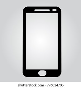 smartphone gadget icon image with blank screen isolated, mobile phone smart device