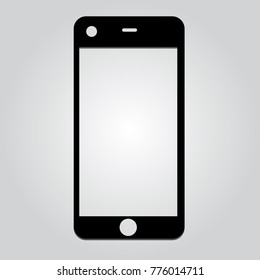 smartphone gadget icon image with blank screen isolated, mobile phone smart device