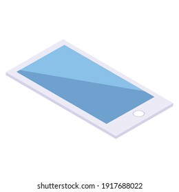 smartphone gadget technology icon isometric style vector illustration