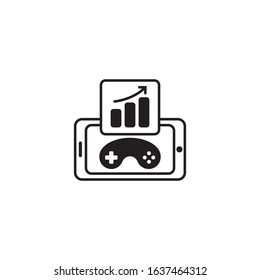 Smartphone, game and business vector infographic