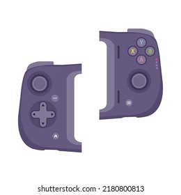 Smartphone Gamepad Flat Illustration. Clean Icon Design Element on Isolated White Background