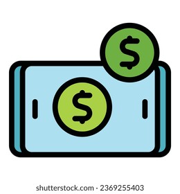 Smartphone gamer icon outline vector. Sport electronic. Game sport color flat