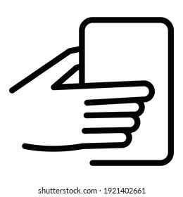 Smartphone for games icon. Outline smartphone for games vector icon for web design isolated on white background