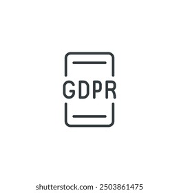 Smartphone-DSGVO-Symbol, Vektorgrafik
