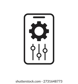 Smartphone with gear and control slider bars