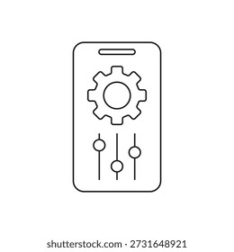 Smartphone with gear and control slider bars