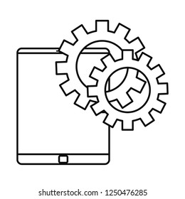 smartphone gear on white background