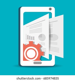 smartphone gear and stadistic documents