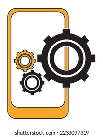 Smartphone mit Zahnradzuführungsdienst