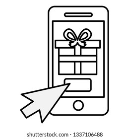 smartphone with gift ecommerce