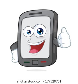 Smartphone giving thumb up