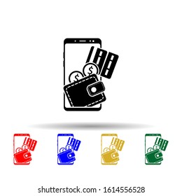 Smartphone global update multi color style icon. Simple glyph, flat vector of mobile concept icons for ui and ux, website or mobile application