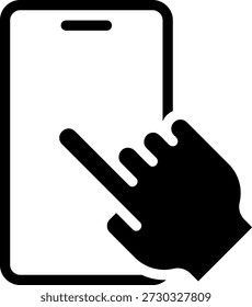 smartphone glyph icon illustration vector
