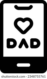 Glyph-Symbol für Smartphone - Einzelbild, Vektorgrafik