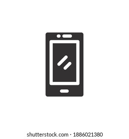 Smartphone glyph icon for web template and app. Vector illustration. design on white background. EPS 10