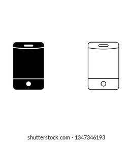 smartphone glyph and line style vector icon