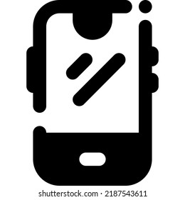 Smartphone Glyph style icon vector design and illustration template