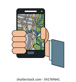Smartphone with gps app design