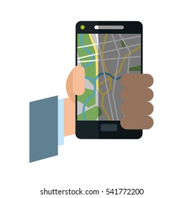 Smartphone with gps app design