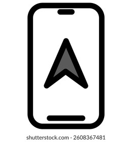 Smartphone GPS location - modern GPS location or navigation icon symbol