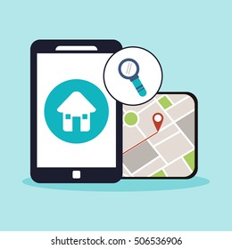Smartphone and gps map design