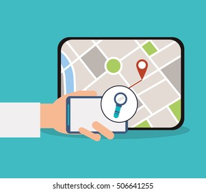 Smartphone and gps map design