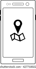 Smartphone with GPS mark