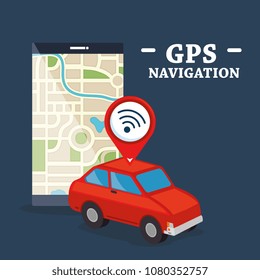 smartphone with gps navigation app