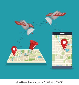 smartphone with gps navigation app