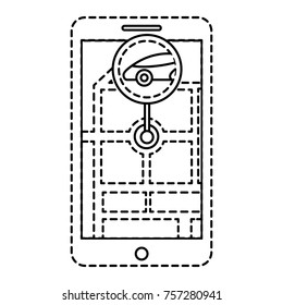 smartphone gps navigation map and pin car app