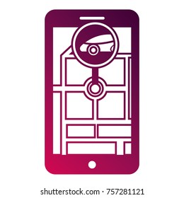 smartphone gps navigation map and pin car app