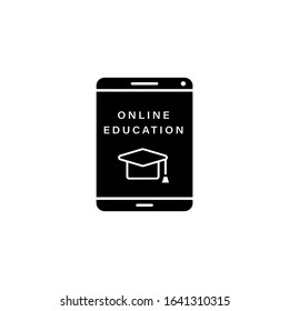 Smartphone graduation education icon. Simple online study icons for ui and ux website or mobile application