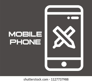 SMARTPHONE IN GRAPHIC VECTOR ICON