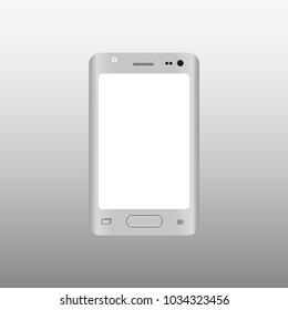 Smartphone gray color with blank touch screen