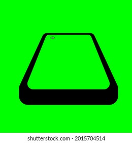 Smartphone With Green Screen Effect. Fit for displaying mobile programs and more. Design Vector Illustration.